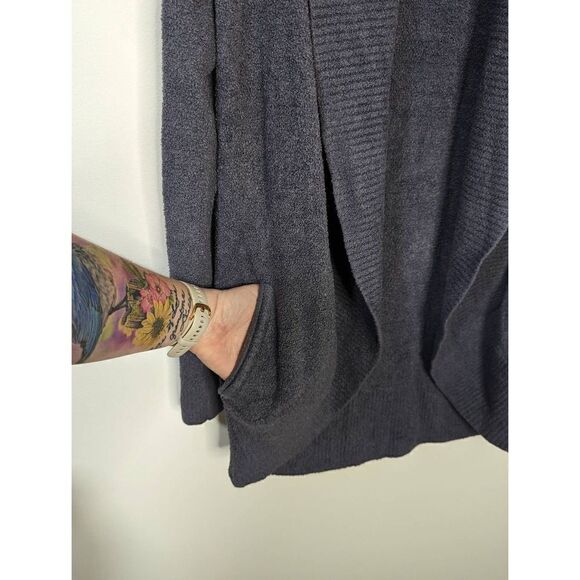 Barefoot Dreams Cozychic Lite Blue/Grey Shrug Cardigan - Size XS/S - Picture 5 of 6